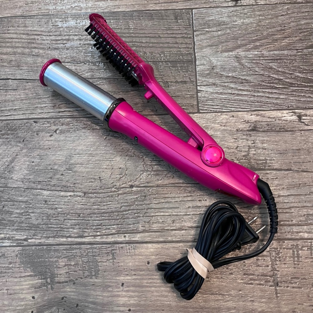 InStyler 1.25" Rotating Iron Hot Pink Hair Straightener Curler Model IS1001